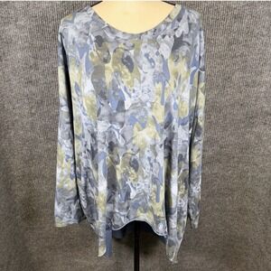 Vintage Marisima Italy Tunic One Size Blue‎ Lagenlook Asymmetric Artsy